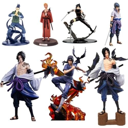 Naruto Shippuden Anime Model Kakashi Sasuke Uchiha Itachi Akatsuki PVC Action Figure Statue Collection Toy Figure Figma Toys