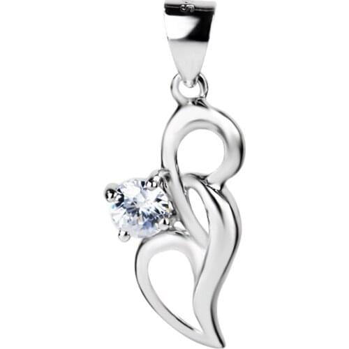 GND0228 New 925 Sterling Silver Lovely Sweet Beauty Crystal CZ Necklaces Pendants ,Fashion Jewelry Gift For Women