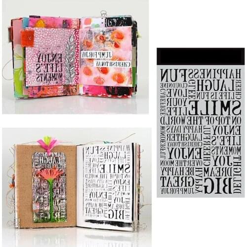 Hot Seal Letter Medium Stencils Smile for Scrapbooking Photo Album Decorative Embossing Cut Die DIY Paper Cards 2021 NEW Arrive