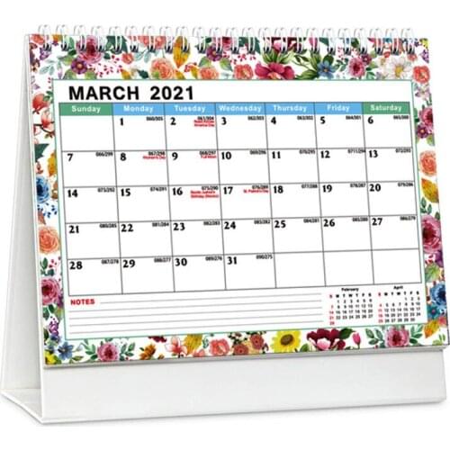 2021 Desk Calendar Colorful Monthly Calendar Perfect for School Office Home Planning EM88