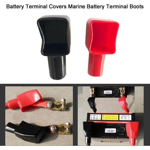 Battery Terminal Covers Marine Battery Terminal Boots Red & Black Positive & Negative 1 Pair 192681 192682