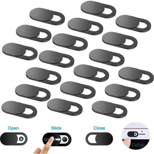 20PCS Webcam Cover Shutter Magnet Slider Universal Antispy Camera Cover For Web Laptop Ipad Macbook Phone Lens Privacy Sticker
