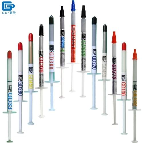 Net Weight 1 Gram 8 Pieces Per Lot Syringe Packaging GD Brand Series GD900-1 Thermal Grease Paste CPU Heat Sink Compound SY1