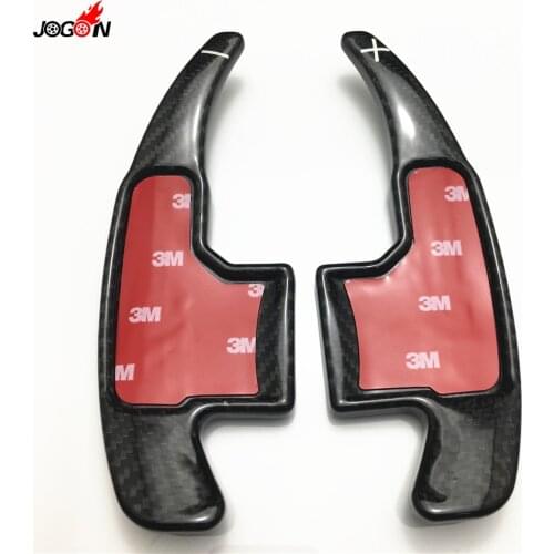 Carbon Fiber Steering Wheel Paddle Extension Shifter Cover Trim For Ford Mustang 2.3 T 2015 2016