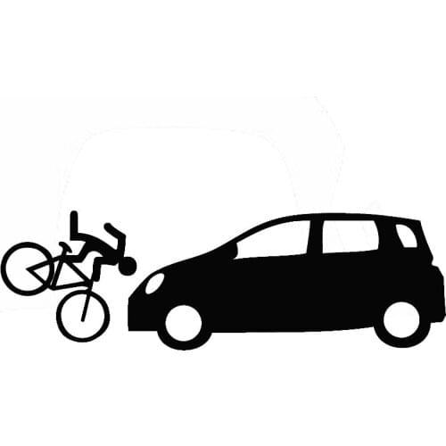 Bicycle Accident Stickers Window Decal Vinyl Car Decals Modern Bumper Car Bumper T132