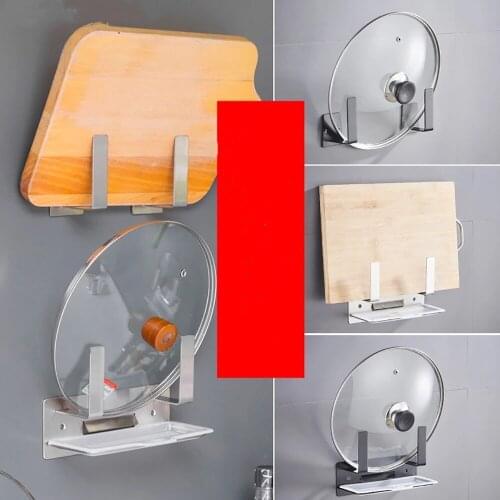 Stainless Steel Pot Lid Rack Rest Stand Spoon Holder Pot Lid Shelf Cooking Dish Rack Pan Cover Stand Kitchen Accessories