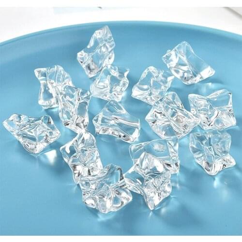 Transparent perforation irregular shape acrylic beads 50pcs/lot diy jewelry earrings/necklace/bracelet pendants accessory