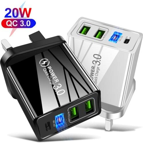 PD USB Charger 20W USB Type C Charger Quick Charge 3.0 QC USB-C Fast Charging For iPhone 12 Pro Max Xiaomi Travel Wall Charger