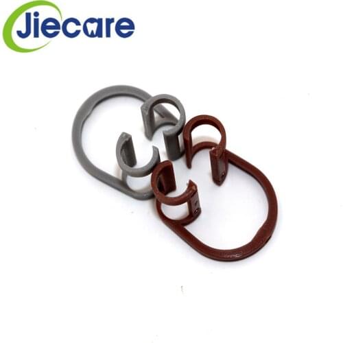 40 PCS/Bag New Dental Cotton Roll Holder Clip Disposable Dentist Clinic Holder Set Teeth Whitening Dental Lab Tools Brown/Gray