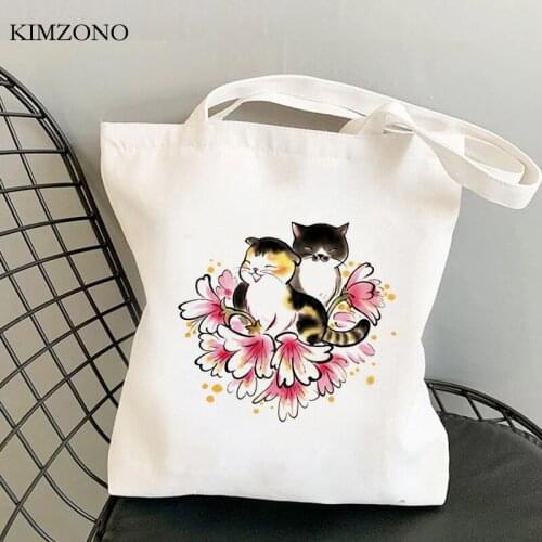 Cats shopping bag bolsas de tela eco shopper bolso shopper bag reciclaje string sacolas