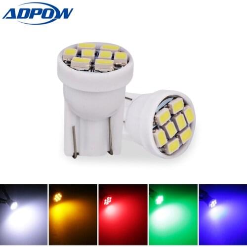 T10 LED Wedge Light Bulb 8SMD 8LED 8 SMD 1210 LED W5W WY5W 2825 Car Parking Light Auto Dashboard Indicator Instrument Light