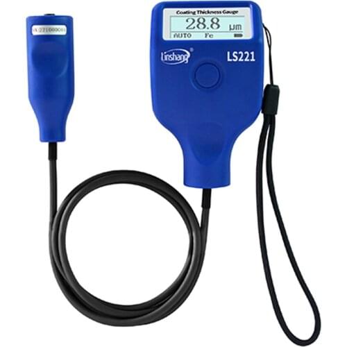 LS221Portable dry film Coating thickness gauge measure non-magnetic non-conductive coatings with external cable probe