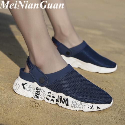 Comfort Mens Shoes Plus Size Croc Casual Summer Sandals Water Camping Fishing Men Slippers Fashion Luxury Mesh Mens Sandals B9