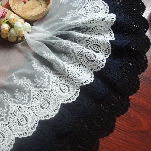Custom embroidered lace embroidered lace, hand DIY lace trimming accessories, blue wide 18cm