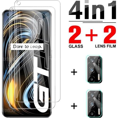 4 In 1 Full Cover Tempered Glass For OPPO Realme GT 5G Camera Lens Protective Glas For 8 Pro Neo Narzo 30 30A V13 C21 C11 2021