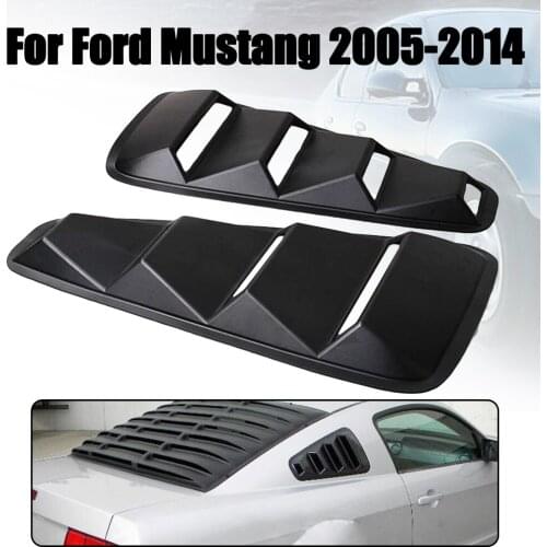 1 Pair Side Window Blinds Vents Air Intake Panel Louvers Scoop Cover Vent For Ford Mustang 2005-2014