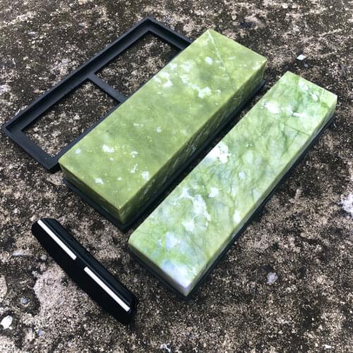 10000# Natural Green Agate sharpening stone Angle guide Fine Grinding Polishing Shaved bar Whetstone professional honing tool
