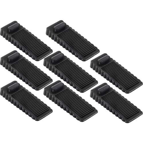 8PCS Door Stopper Rubber Wedge Slip-Resistant Rubber Door Stop Sturdy and Stackable Door Stoppers for Tiles Carpet Wood