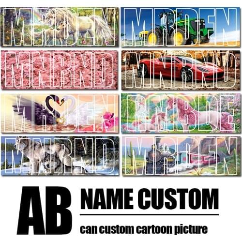 AB Diamond Name Custom Full Square Diamond Painting Cartoons Name Cross Stitch Letter Customized Diamond Embroidery Mosaic Gifts