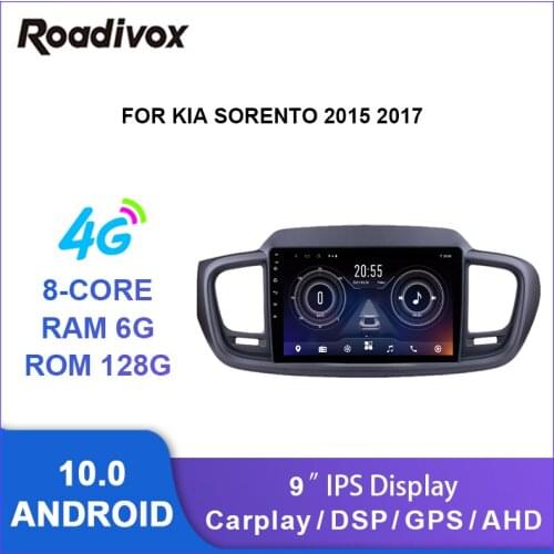 9" android 10.0 car radio video gps navigation player for KIA SORENTO LHD 2015 2017 multimedia autoradio stereo head unit