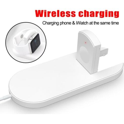 2-in-1 Wireless Charger For iPhone X XS MAX XR 8 8 Plus QI Standard 7.5W Fast Charging Pad Dock For Watch 1234 Mobile Phone