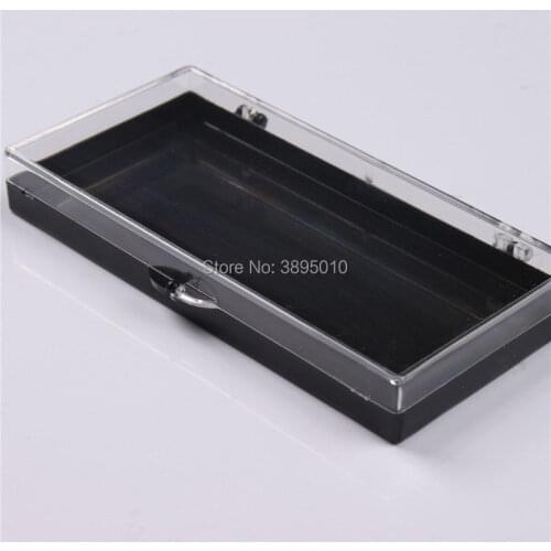 Black Packing Box Transparent Cover Empty Plastic False Eyelashes Storage Box Grafted Lashes Package Container F617
