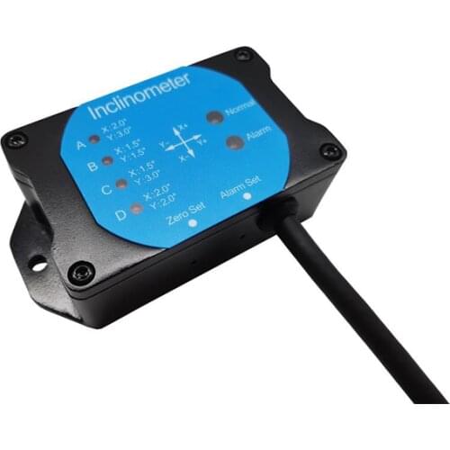 BIS341 Two-Axis Tilt Switch Inclinometer Alarm Angle Sensor 9-35V with Precision 0.1 Resolution 0.01-0.05 Output TTL / CAN