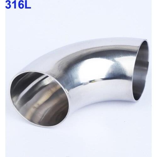 53mm ID 57mm 2.25" OD SUS 316L Stainless Steel 90 Degree Elbow Sanitary Pipe Fitting Home Brew Beer Wine