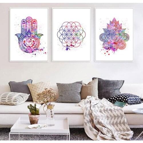 Life of Flower Yoga Canvas Art Poster Abstract Decorative Print Wall Painting Decoration Picture Nordic Modern Room Decor