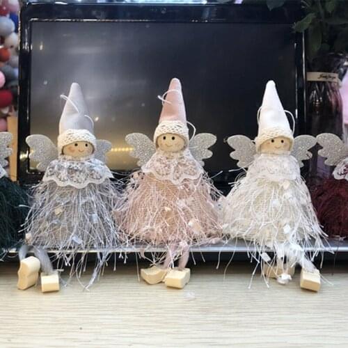 "Cute Angel Doll Christmas Decoration Pendant 2019 Christmas Tree Hanging Ornament for Home Xmas Navidad Set Type Model Number"