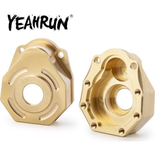 YEAHRUN 1 Pair Counterweight Knuckle Portal Cover Front/Rear Wheel Hub Case Carrier Outter Shell For Traxxas TRX-4 1/10 RC Car