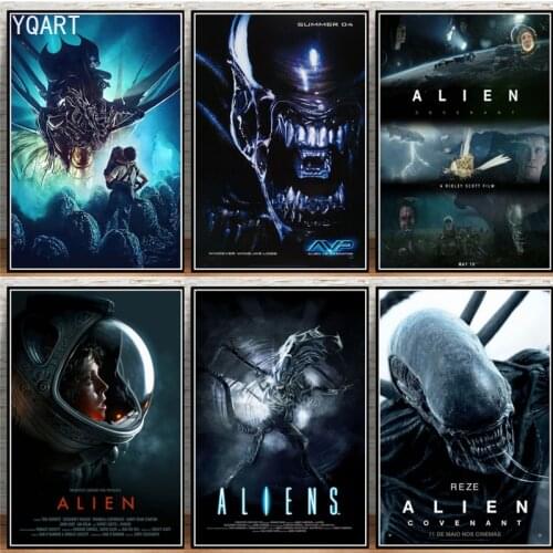 Retro ALIEN COVENANT Horror Movie Film Classic Oil Painting Poster Prints Canvas Art Wall Pictures For Living Room Home Decor
