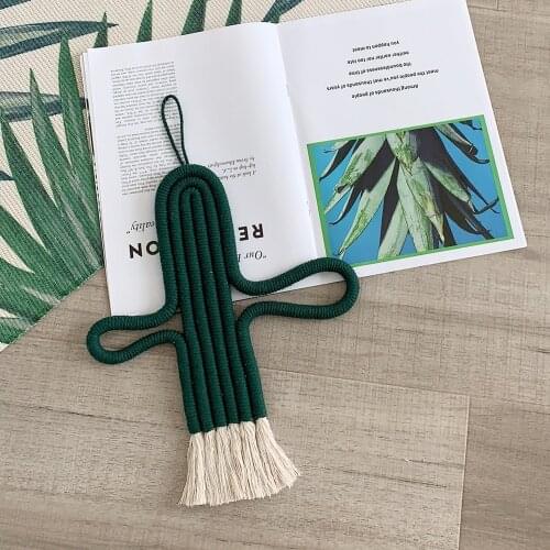 Hand-woven Cactus Ornaments Pendant For Kids Room Hanging Decor Home Nursery Party Holiday Wall Hangings Decoration Pendants