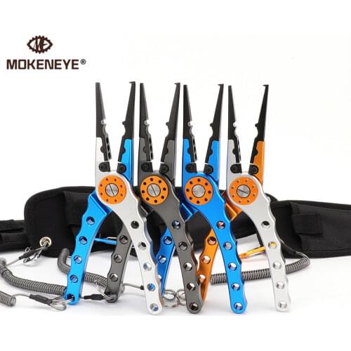 Fishing Pliers Aluminum Alloy Lure Plier Fishing Tools Line Cutter Multifunctional Knot Scissors Hook Remover Fishing Equipment
