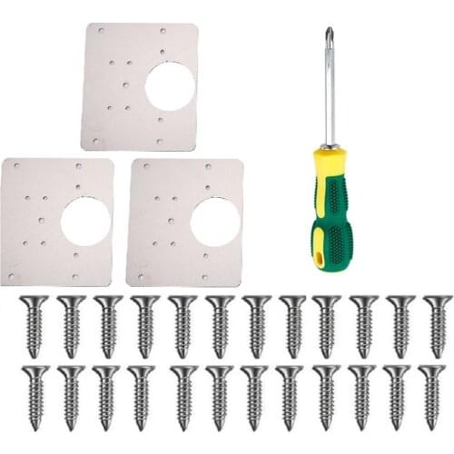 Hinge Repair Plate for Cabinet Furniture Drawer Window Repair Stainless Steel Table Plates Scharnier Door Hinger Accessories