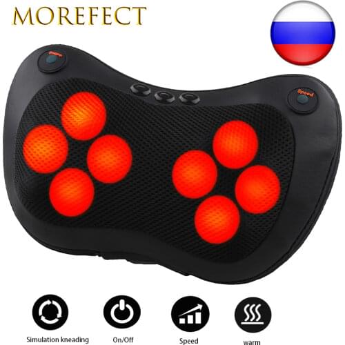 Neck Massager pillow Car Home Cervical Shiatsu Neck Back Waist Body Electric Square Massage Pillow Cushion