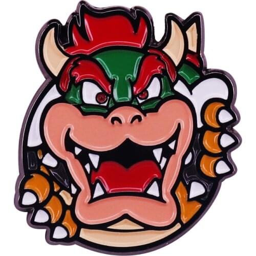 Super Bowser Enamel Pin King of the Koopas brooch Great Demon King pin