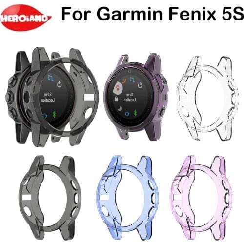 Light-weight Smart Protector Case Silicone Skin Protective Case Cover For Garmin Fenix 5S/5S Plus Sport Watch High Quality Shell