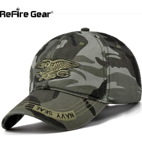 Navy Seal Summer Casual Camouflage Baseball Cap Men Adjustable Army Tactical Hats Fashion Cotton Camo Tactical Caps Unisex 55-59