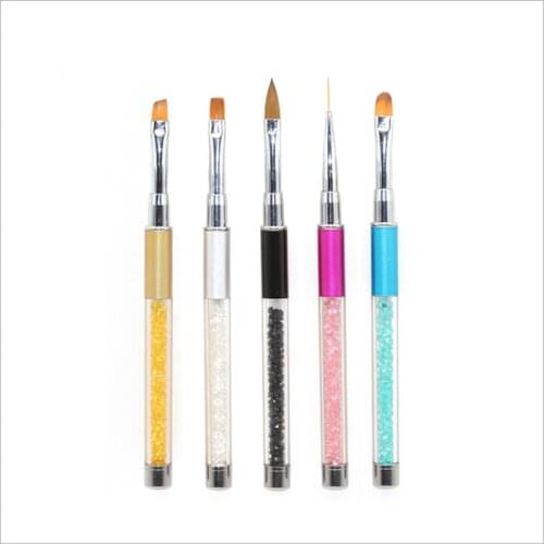 1Pcs Nail Art Liner Painting Pen 3D Tips DIY Acrylic UV Gel Brushes Drawing Flower Line Grid Fashional Design Manicure Tools