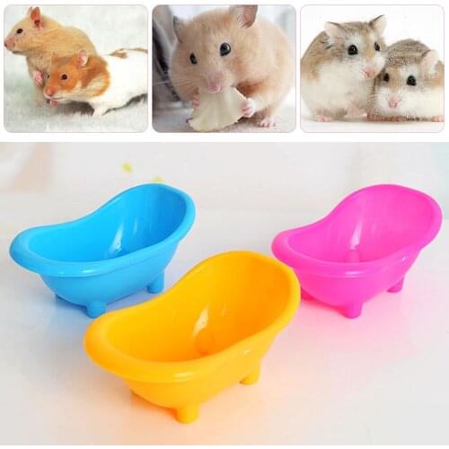 1PC Mini Hamster Gerbils Guinea Pig Bathtub Pet Mouse Bathroom Bathing Pets Bath Sand Room Bathroom Supplies