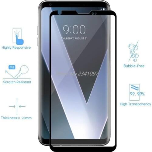 3D Curved Full Cover Tempered Glass For LG V40 V30 V30 PLUS HD Screen Protector Protective Film Cover Edge To Edge Full Coverage