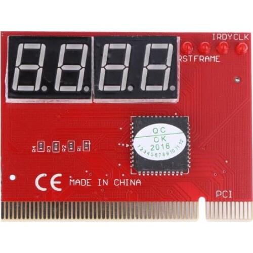 PC 4-digit Code Mainboard Motherboard Diagnostic Analyzer Tester PCI Card with Dual POST code display