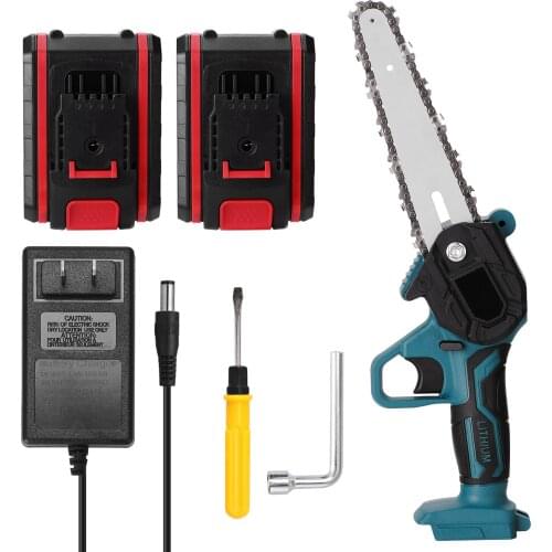 21V Electric Pruning Saws Rechargeable Small Wood Spliting Chainsaw One-handed Woodworking Tool for Garden Orchard Branch Clip