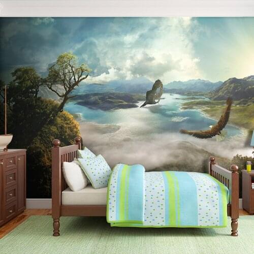 Wall mural-flight above the lake-450x270 cm