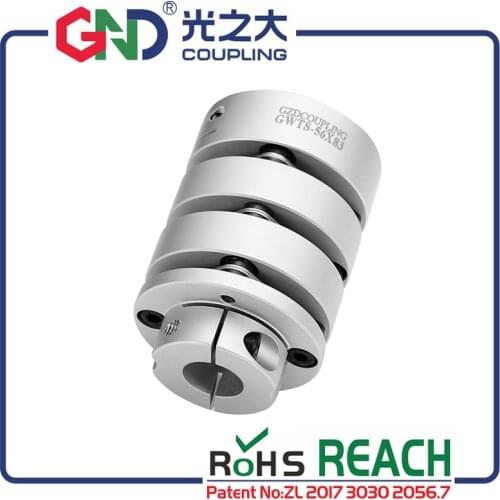 GND three diaphragm flexible coupling aluminum alloy clamp for shaft encoder coupler stepmotor connect quick couple for CNC disc