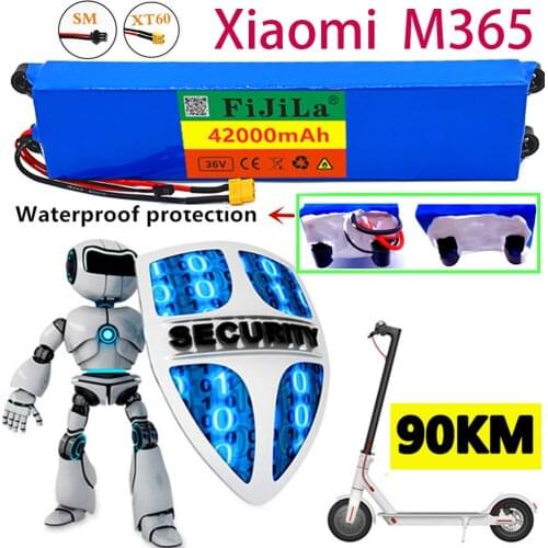 36V 42Ah 18650 lithium battery pack 10S3P 42000mAh 250W-500W Same port 42V Electric Scooter M365 ebike Power Battery with BMS