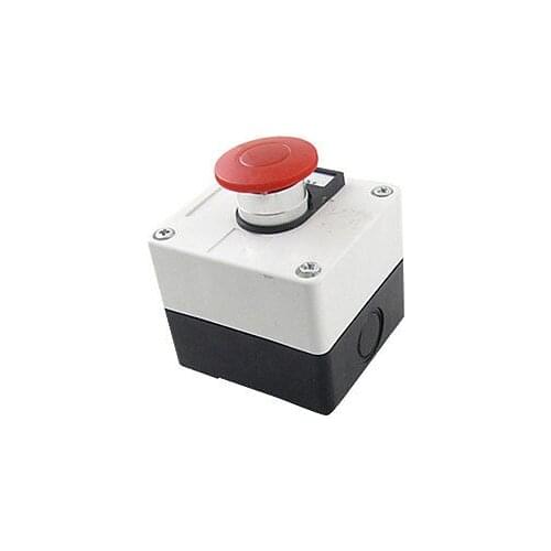 Momentary Switch Red Push Button Station Control Box 660V