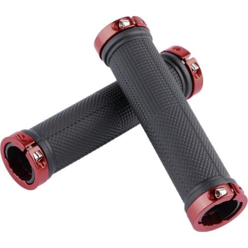 MTB Mountain Bike Handlebar Anti-Skid Rubber Bicycle Lock On Bicycle Handlebar Bike +4 Aluminum Rings+2 Caps Drop Shipping