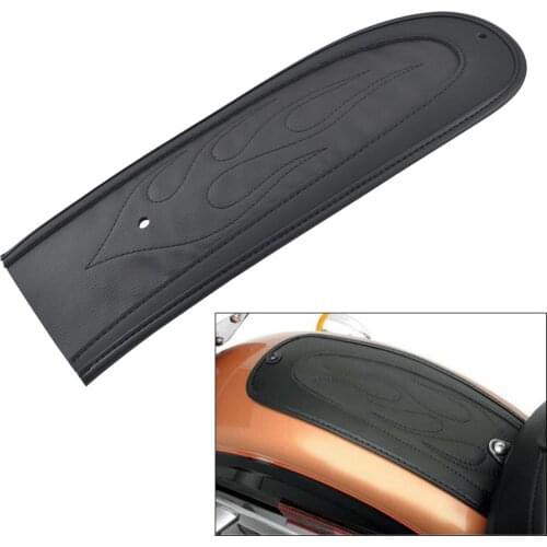 Motorcycle Rear Fender Bib Pad Cover Mat Flame Stitch for Harley Low Rider 2006-2017 Seat Riding Competition